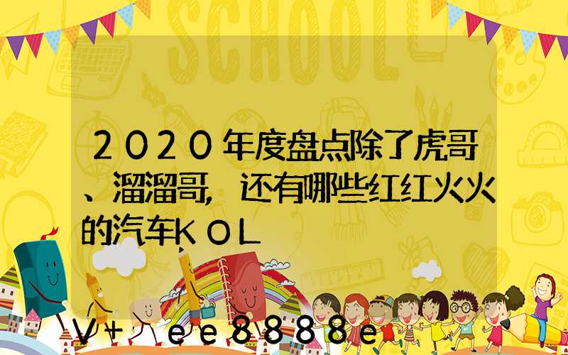 2020年度盘点除了虎哥、溜溜哥,还有哪些红红火火的汽车KOL