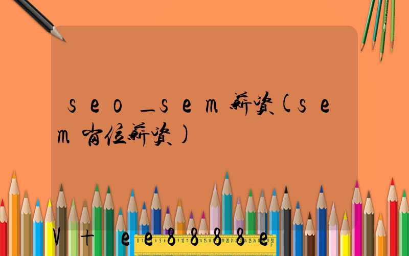 seo_sem薪资(sem岗位薪资)