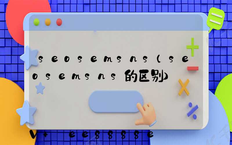 seosemsns(seosemsns的区别)