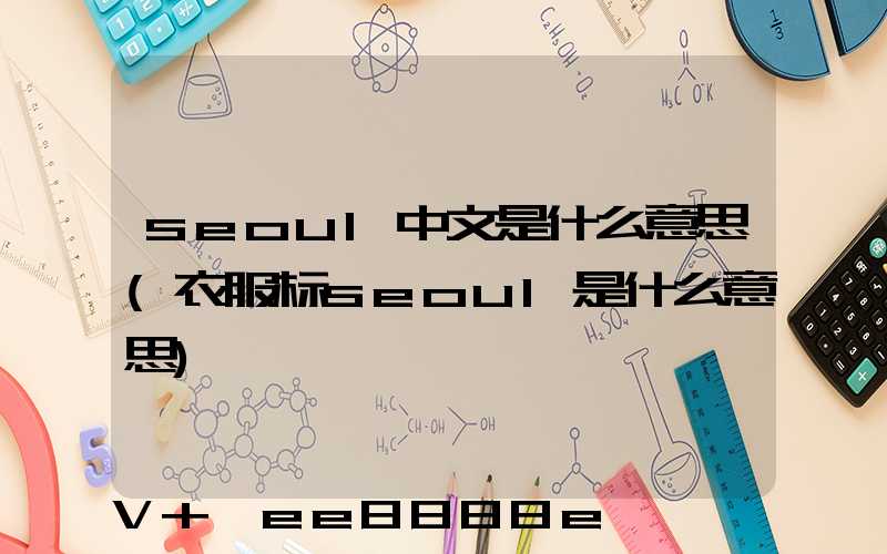 seoul中文是什么意思(衣服标seoul是什么意思)