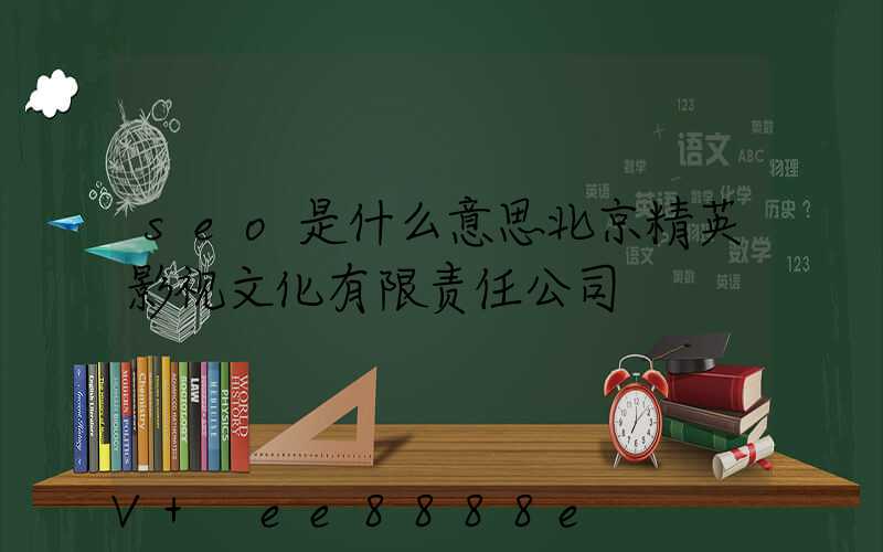 seo是什么意思北京精英影视文化有限责任公司
