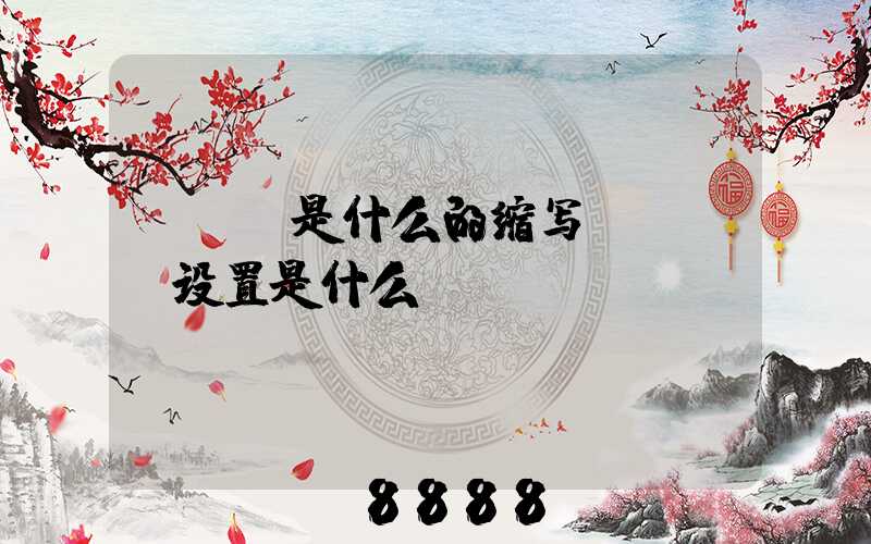 seo是什么的缩写(SEO设置是什么)