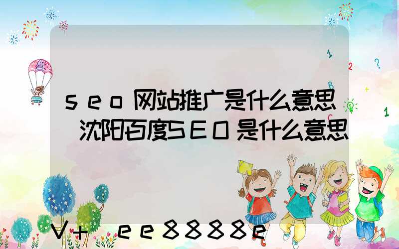 seo网站推广是什么意思(沈阳百度SEO是什么意思)
