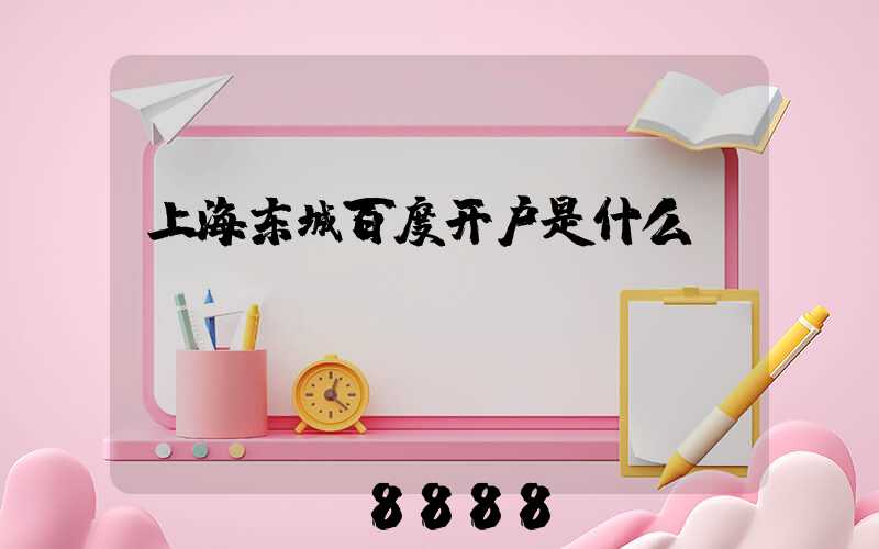 上海东城百度开户是什么