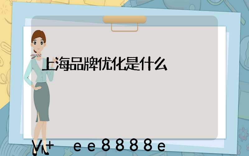 上海品牌优化是什么