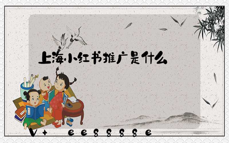 上海小红书推广是什么