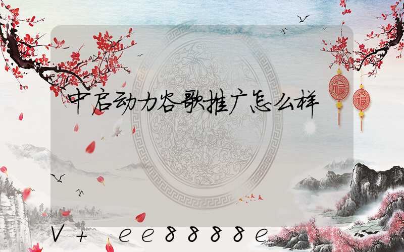 中启动力谷歌推广怎么样