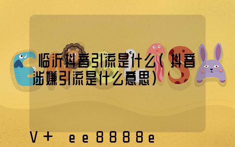 临沂抖音引流是什么(抖音涉嫌引流是什么意思)