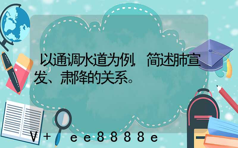 以通调水道为例,简述肺宣发、肃降的关系。