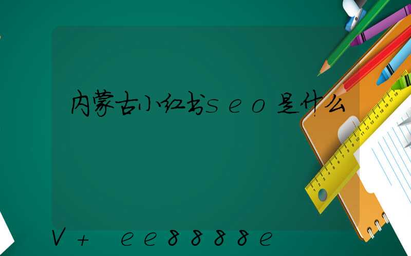内蒙古小红书seo是什么