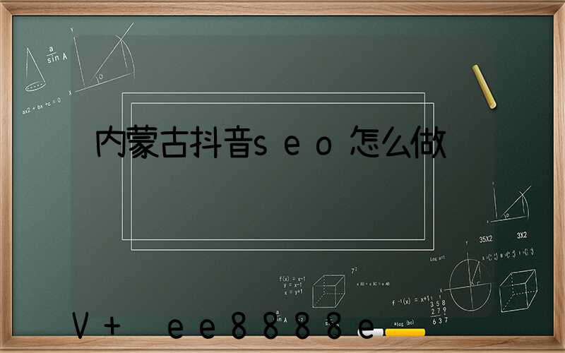 内蒙古抖音seo怎么做