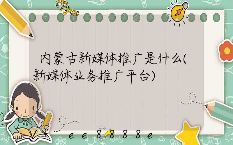 内蒙古新媒体推广是什么(新媒体业务推广平台)
