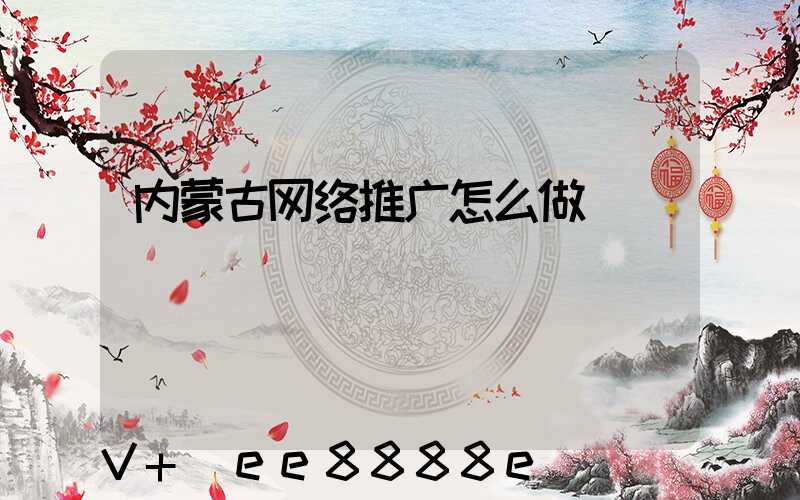 内蒙古网络推广怎么做