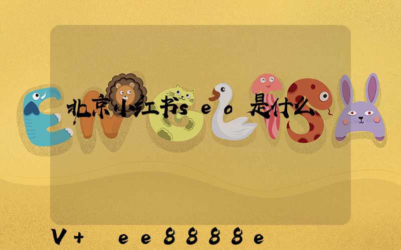 北京小红书seo是什么