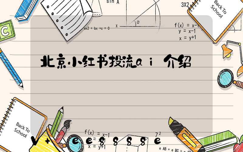 北京小红书投流ai介绍