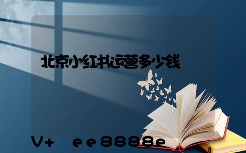 北京小红书运营多少钱