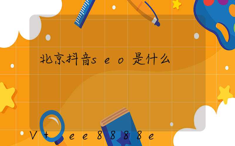 北京抖音seo是什么