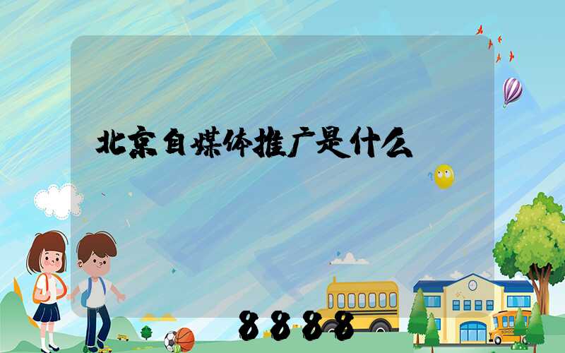 北京自媒体推广是什么