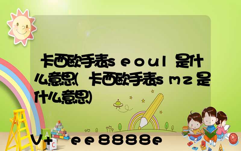 卡西欧手表seoul是什么意思(卡西欧手表smz是什么意思)