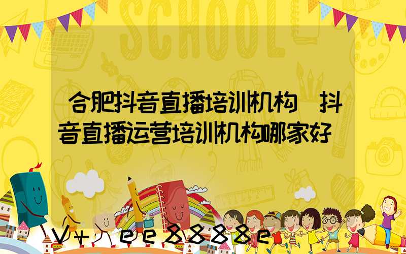 合肥抖音直播培训机构(抖音直播运营培训机构哪家好)