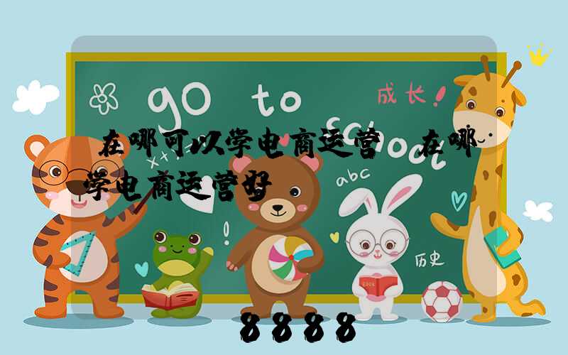 在哪可以学电商运营(在哪学电商运营好)