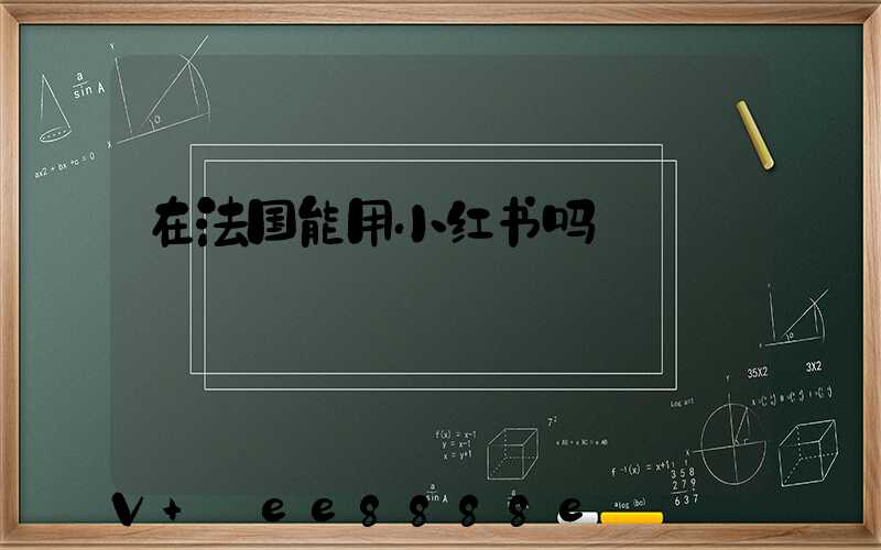 在法国能用小红书吗