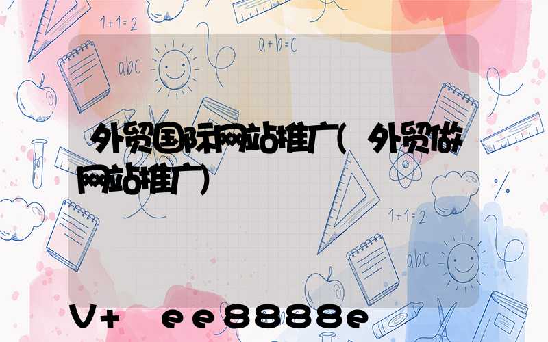 外贸国际网站推广(外贸做网站推广)
