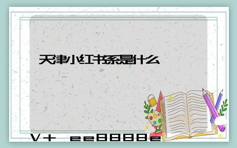 天津小红书系是什么
