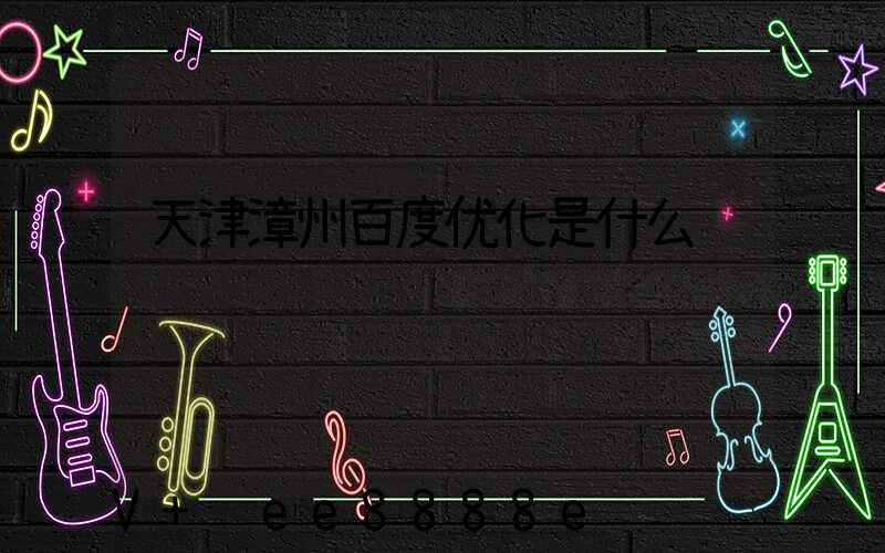 天津漳州百度优化是什么