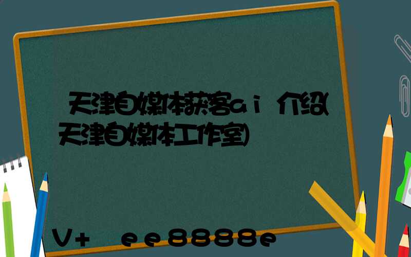 天津自媒体获客ai介绍(天津自媒体工作室)