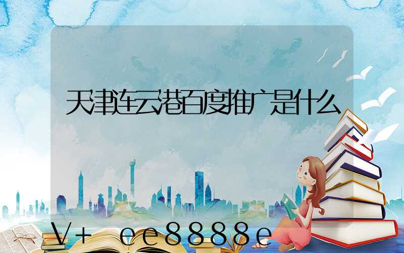 天津连云港百度推广是什么