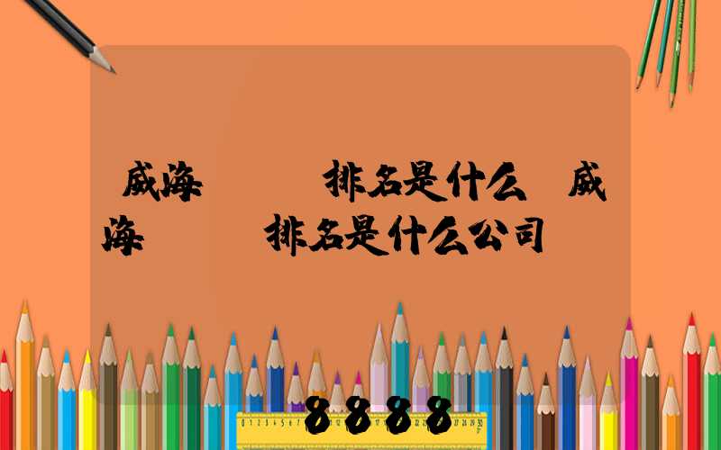 威海seo排名是什么(威海seo排名是什么公司)