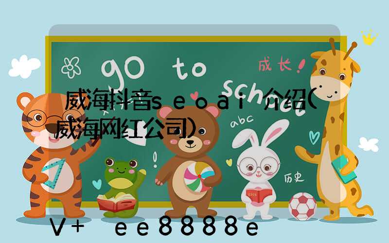 威海抖音seoai介绍(威海网红公司)