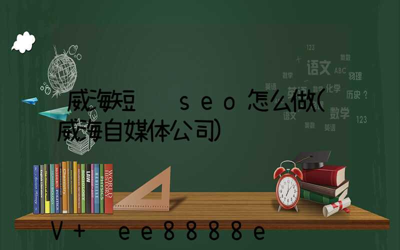 威海短视频seo怎么做(威海自媒体公司)
