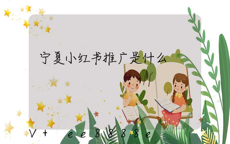 宁夏小红书推广是什么