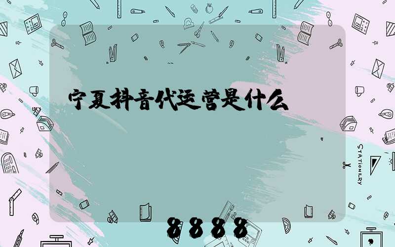 宁夏抖音代运营是什么