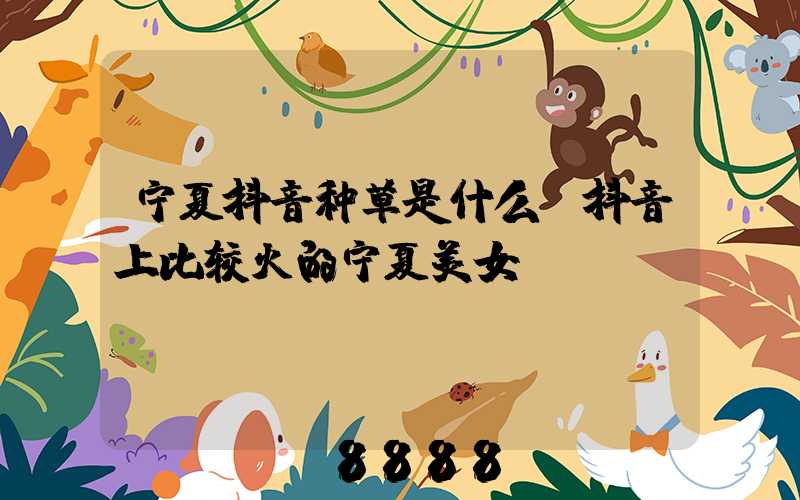 宁夏抖音种草是什么(抖音上比较火的宁夏美女)
