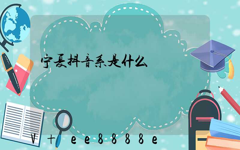 宁夏抖音系是什么