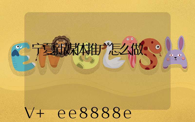 宁夏新媒体推广怎么做