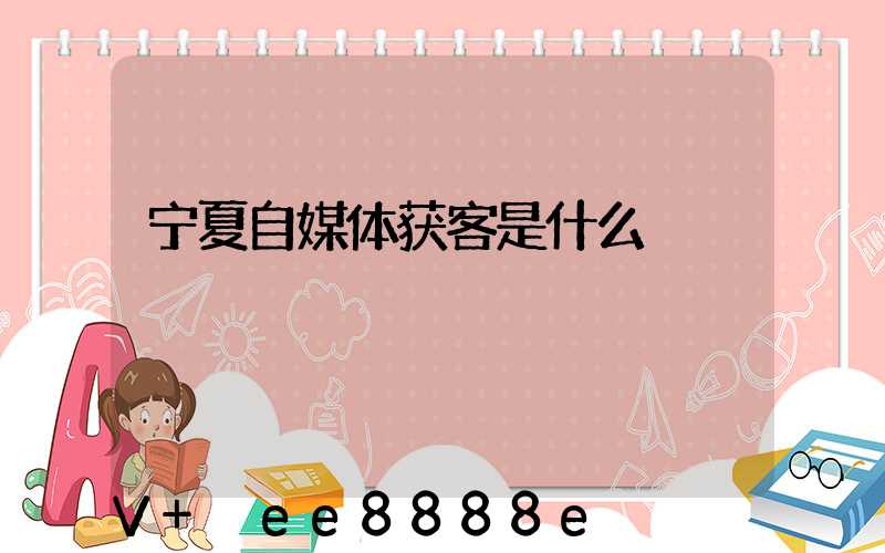 宁夏自媒体获客是什么