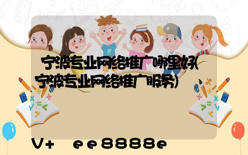 宁波专业网络推广哪里好(宁波专业网络推广服务)