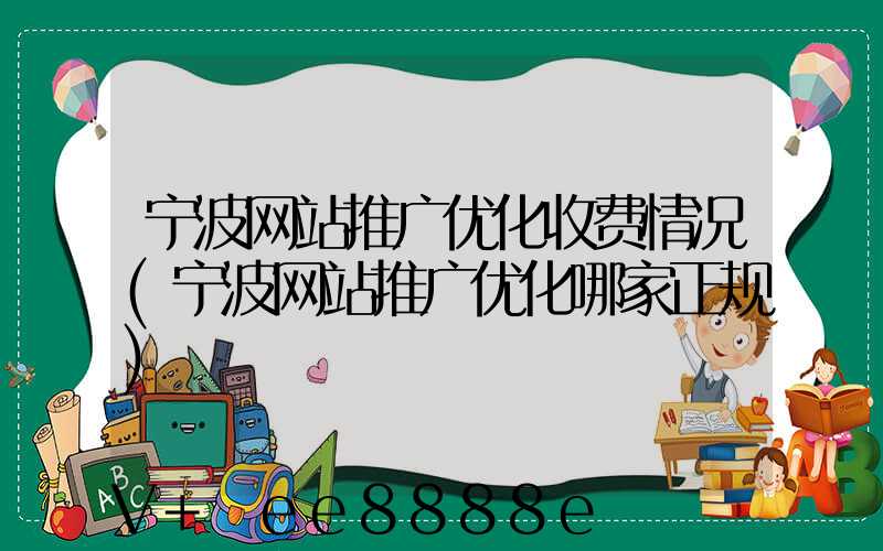 宁波网站推广优化收费情况(宁波网站推广优化哪家正规)