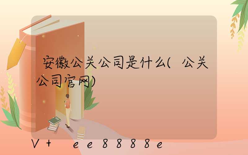安徽公关公司是什么(公关公司官网)