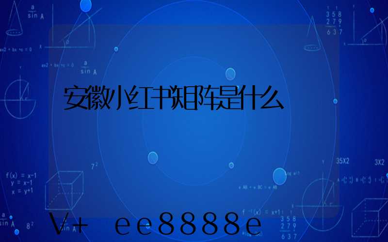 安徽小红书矩阵是什么