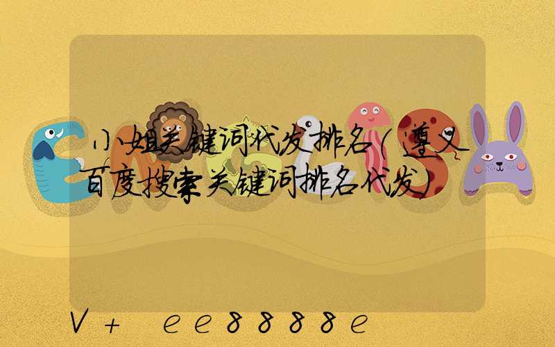 小姐关键词代发排名(遵义百度搜索关键词排名代发)