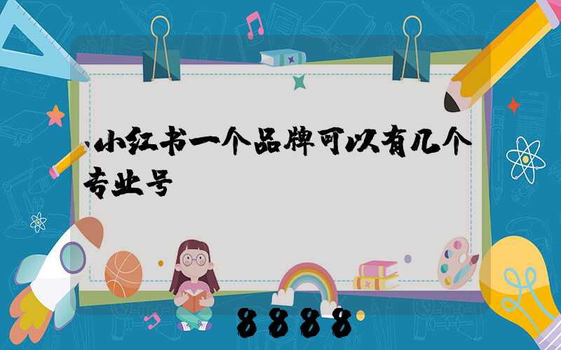 小红书一个品牌可以有几个专业号