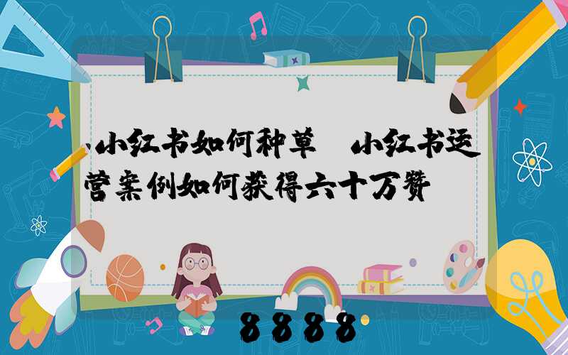 小红书如何种草,小红书运营案例如何获得六十万赞