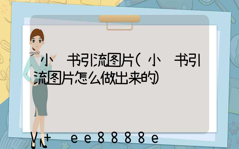 小红书引流图片(小红书引流图片怎么做出来的)