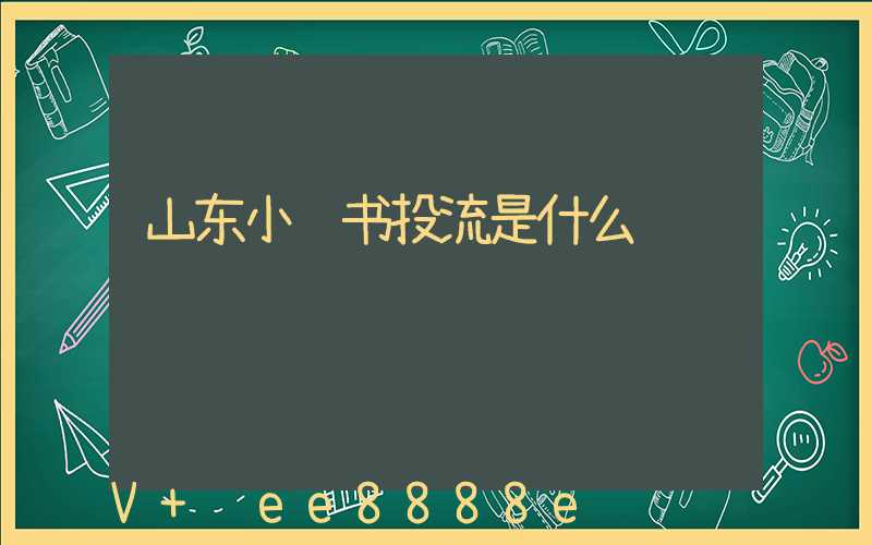 山东小红书投流是什么