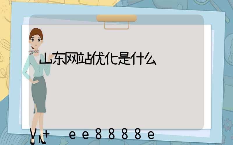 山东网站优化是什么